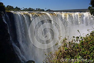 Zambesi river and Victoria Falls. Zimbabwe