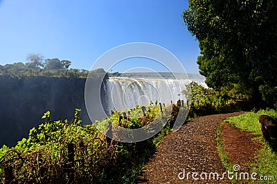 Zambesi river and Victoria Falls. Zimbabwe