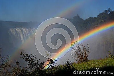 Zambesi river and Victoria Falls. Zimbabwe