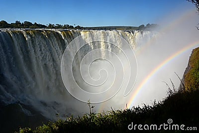 Zambesi river and Victoria Falls. Zimbabwe