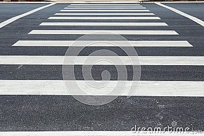 Zebra traffic walk way on asphalt road