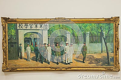 Zhongzheng District, Taipei, Taiwan, Chiang Kai-shek Memorial Hall, Chiang Kai-shek s life outlined four paintings