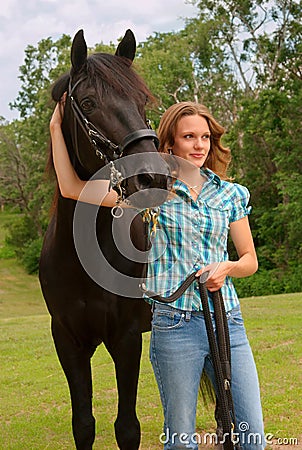 Girl and horse
