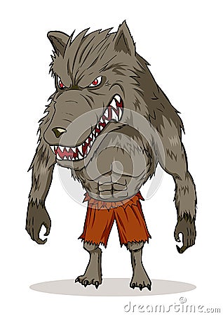 狼人的动画片例证.