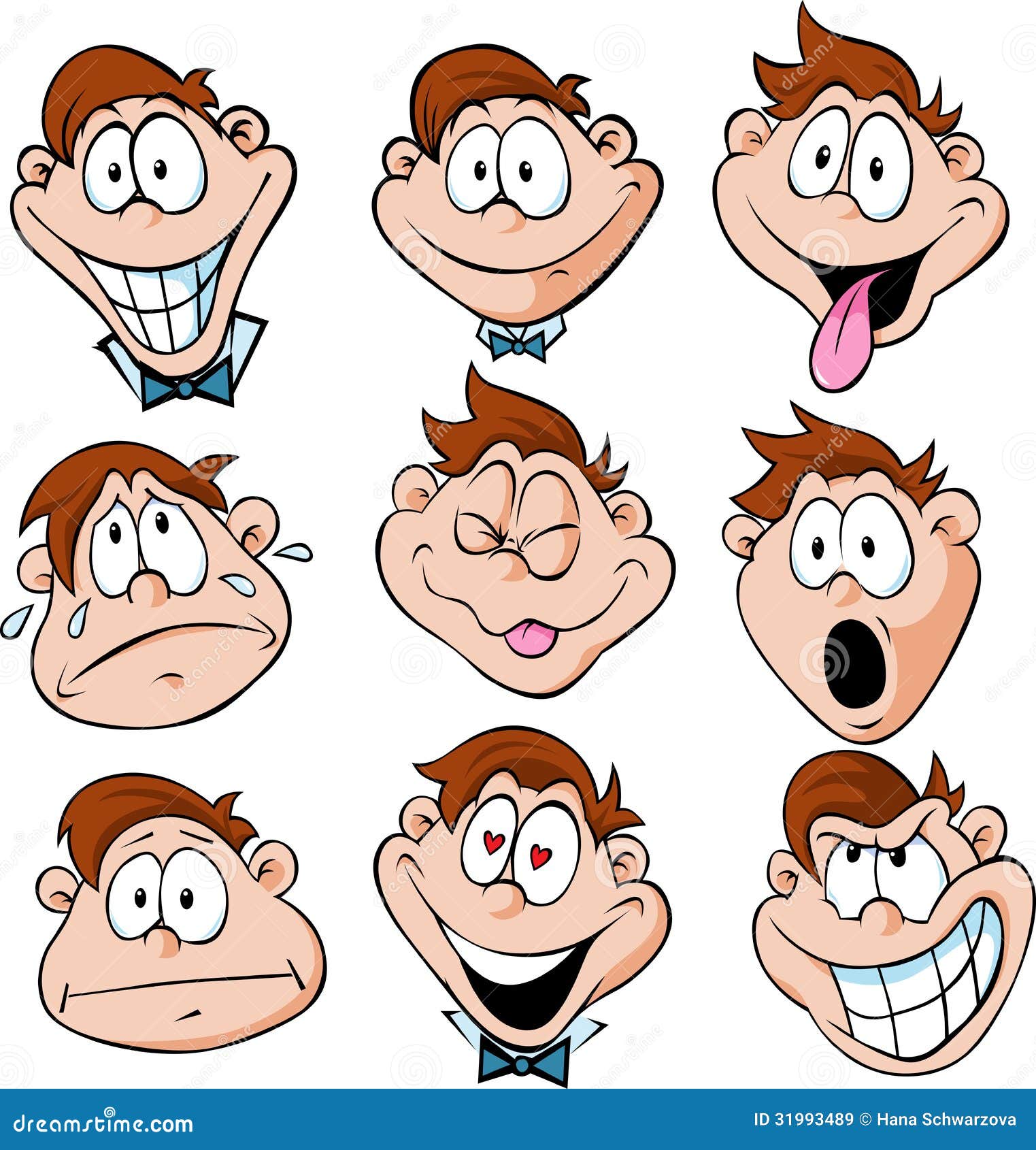 Expressions Du Visage émotions Dessin Émotions D'homme - Illustration De L'homme Avec Beaucoup D'expressions