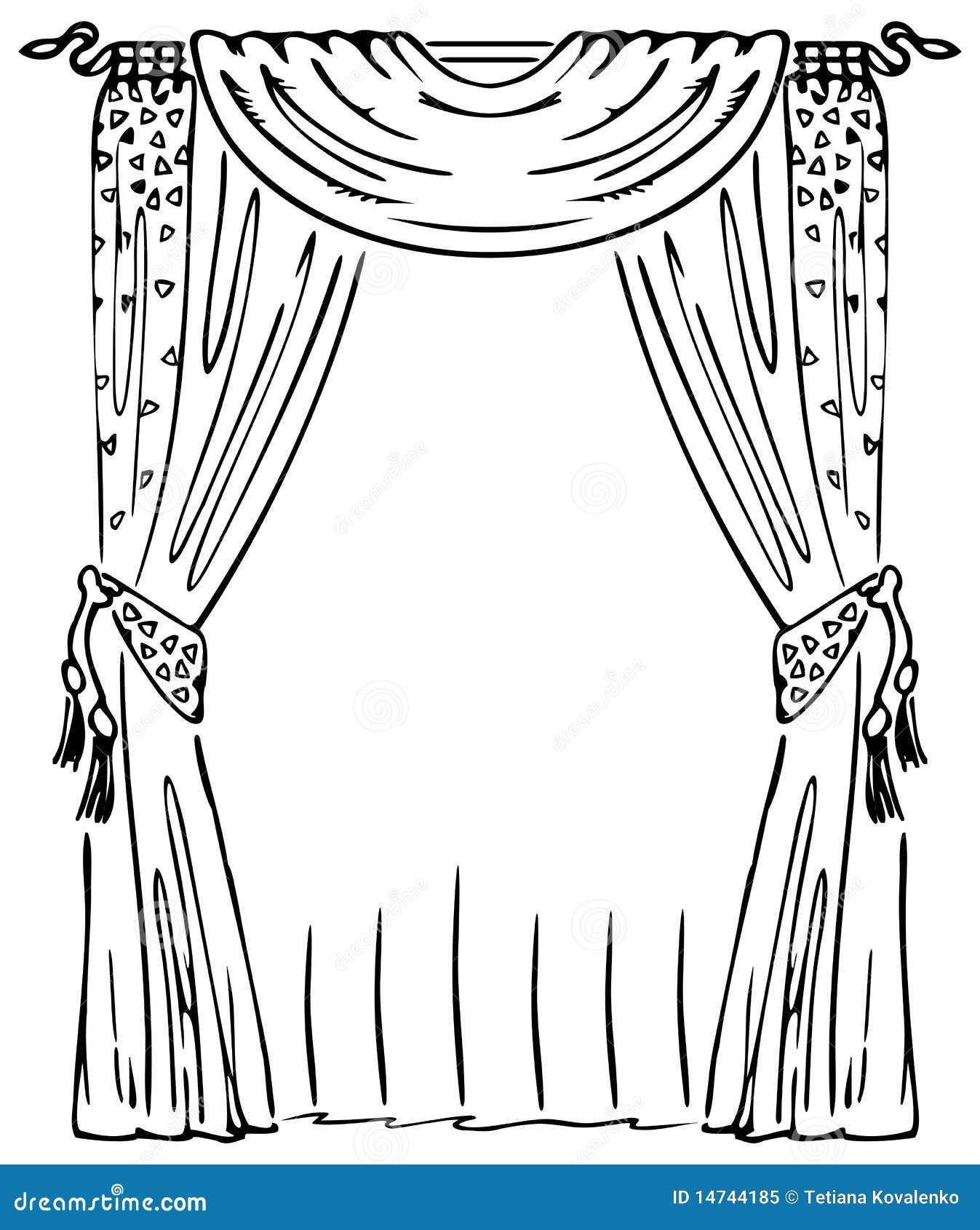 Free theatre curtain coloring pages.