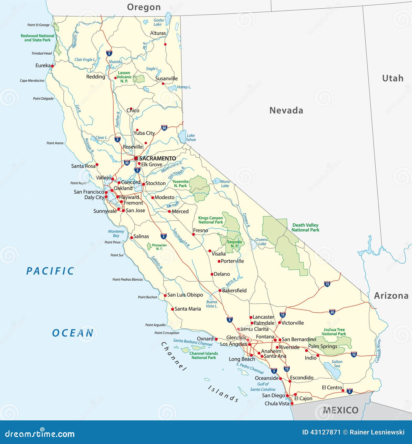 加利福尼亚路线图图片