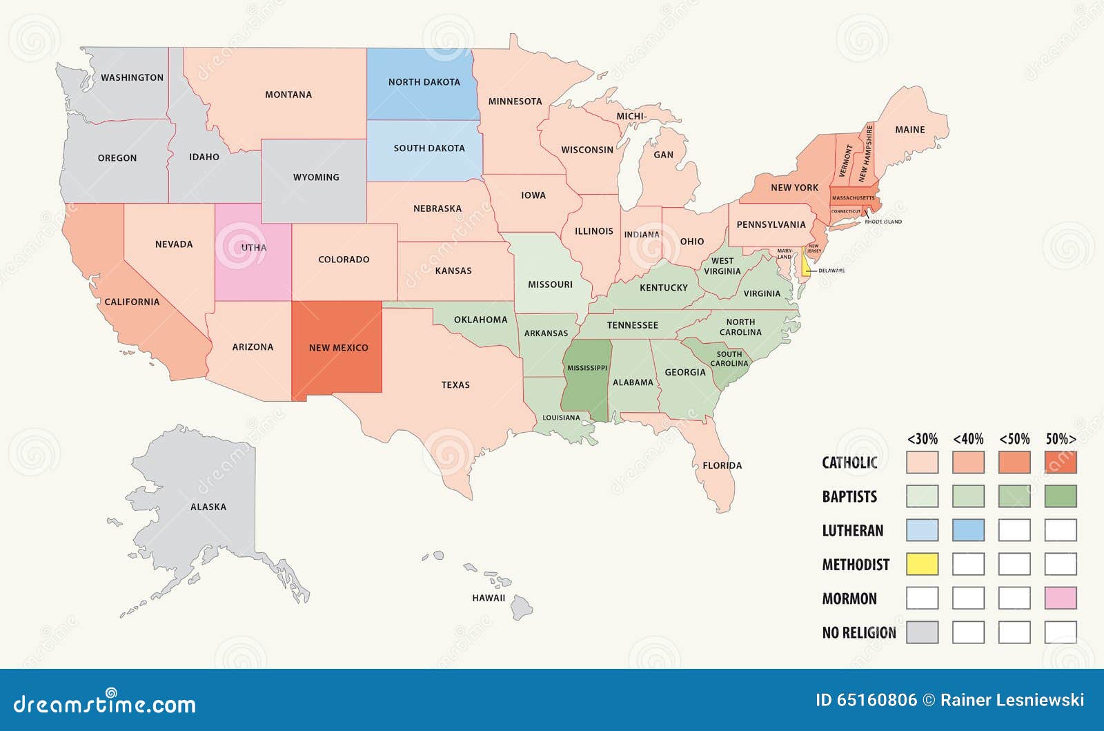 宗教地图在美国图片