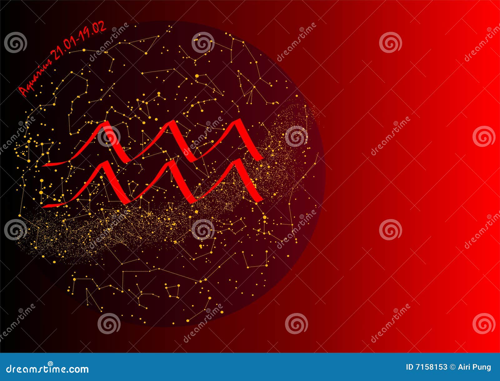 宝瓶星座地图集半球例证乳状红色天空南部的星形方式黄色黄道带黄道图片