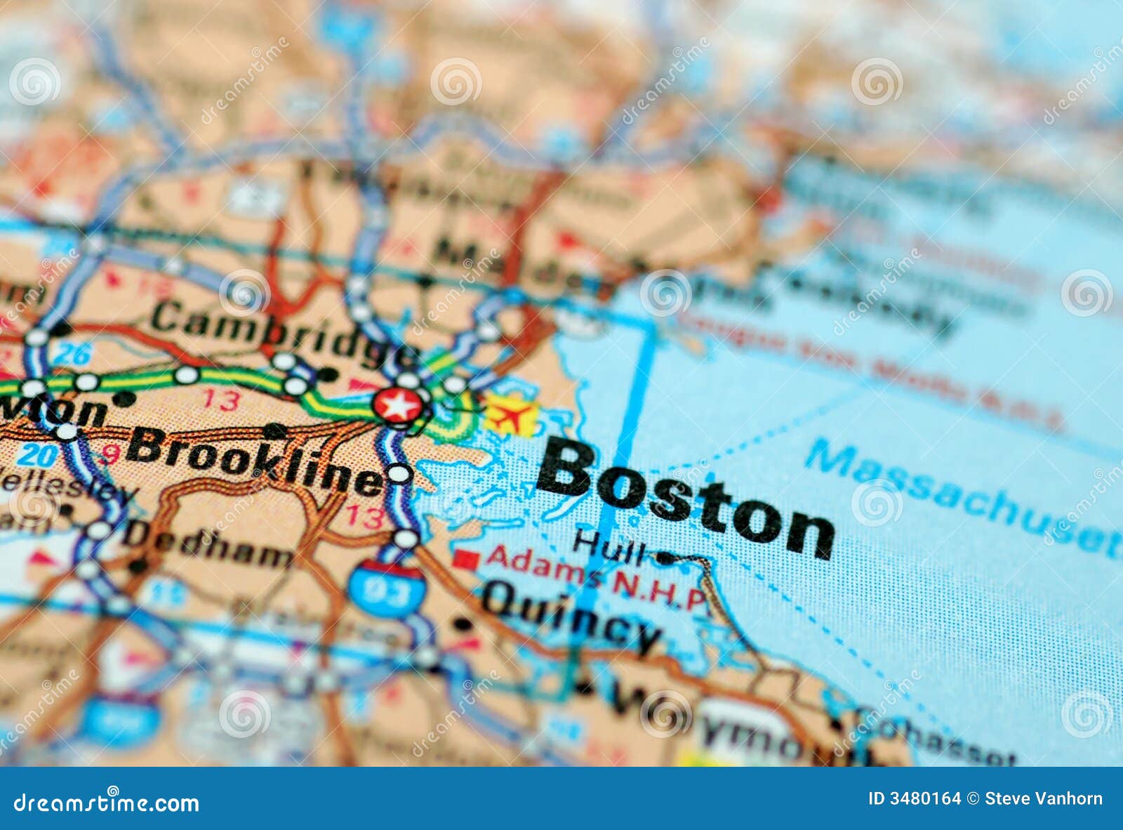 波士顿集中了城市映射.图片