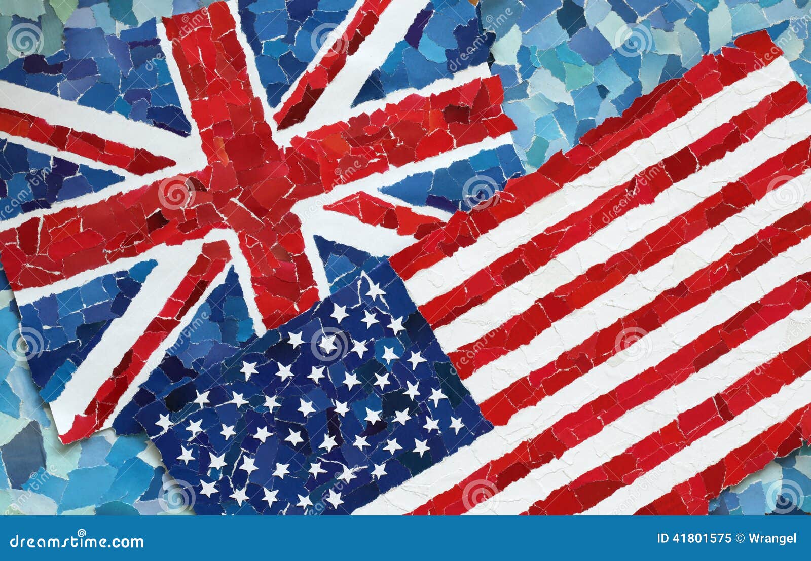 美国和英国国旗图片