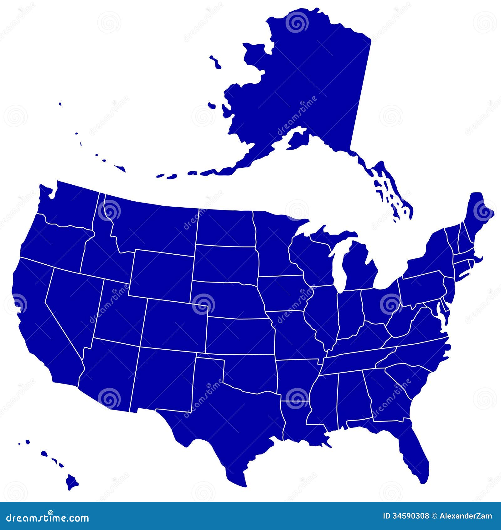 美国的剪影地图图片