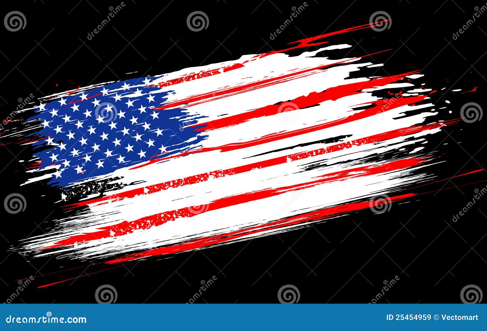 脏的美国国旗图片