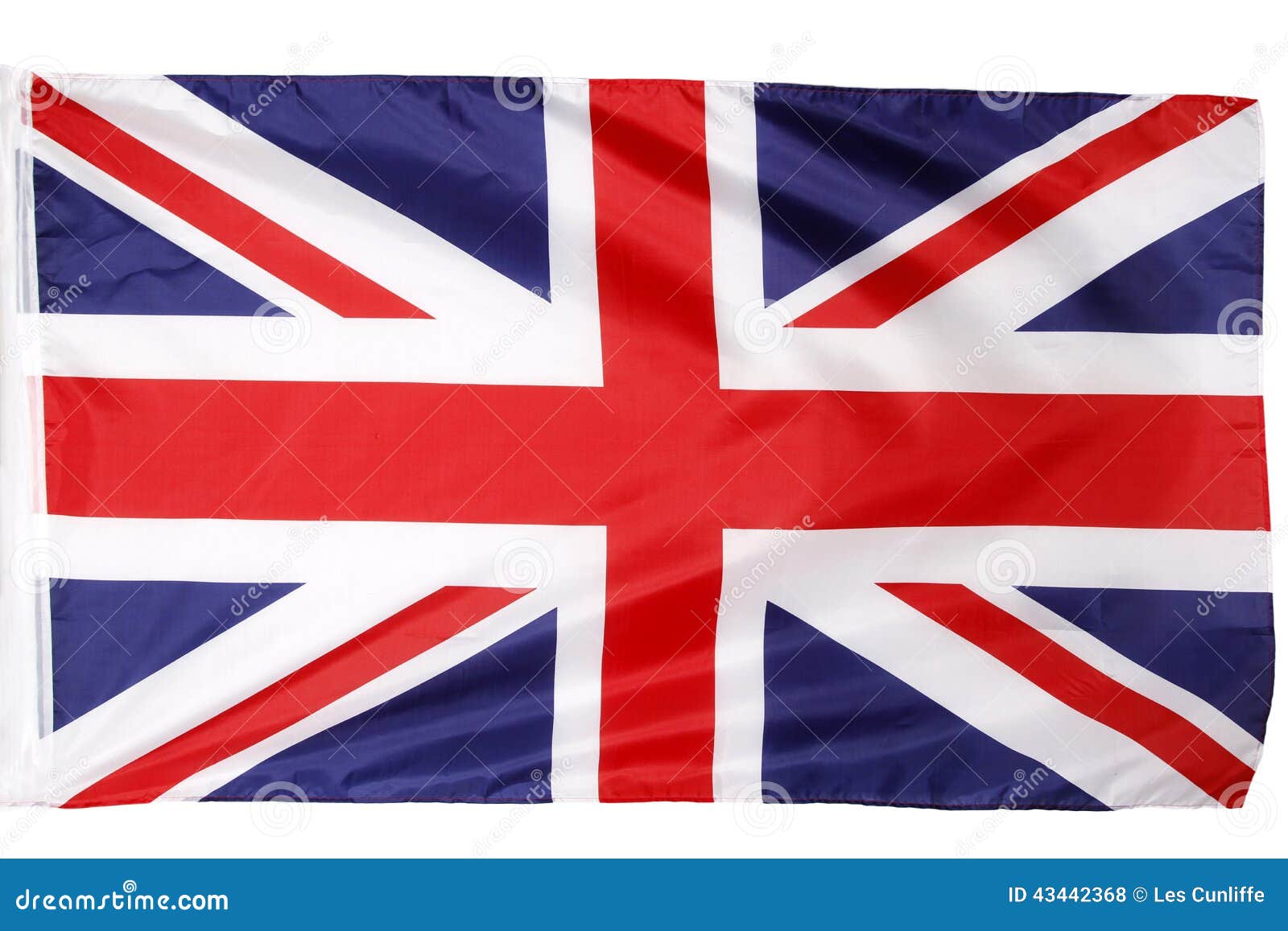 在简单的背景的英国国旗旗子特写镜头.图片