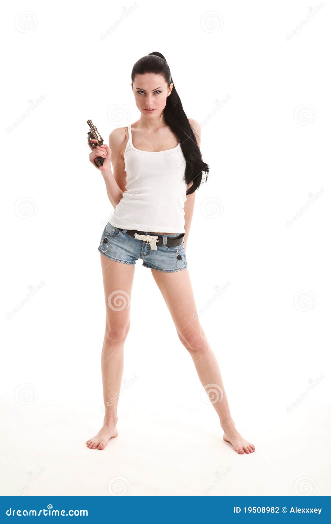 Sexy Woman With Gun 45