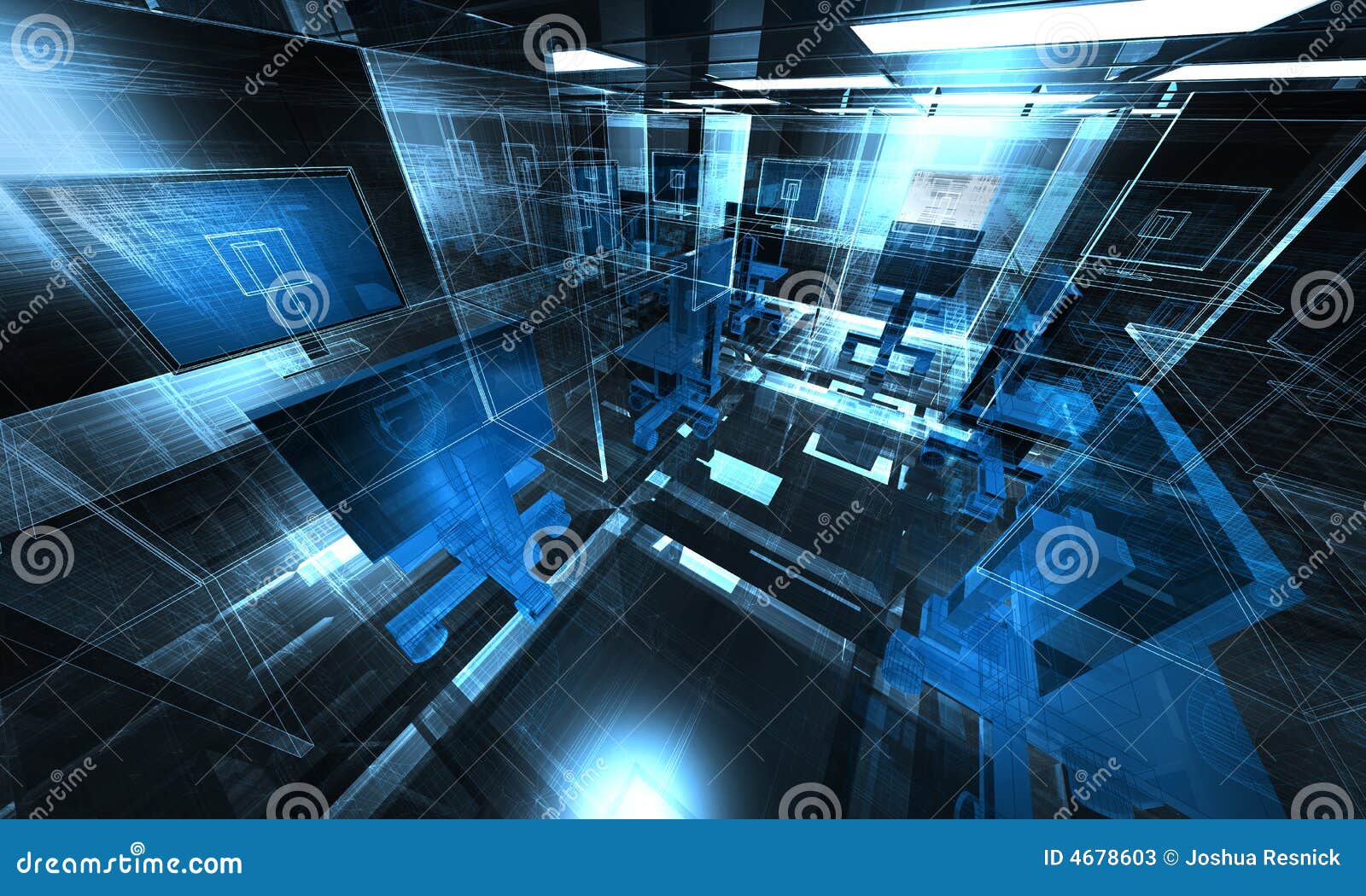 3d Technology Office Illustration Stock Photos - Image ...