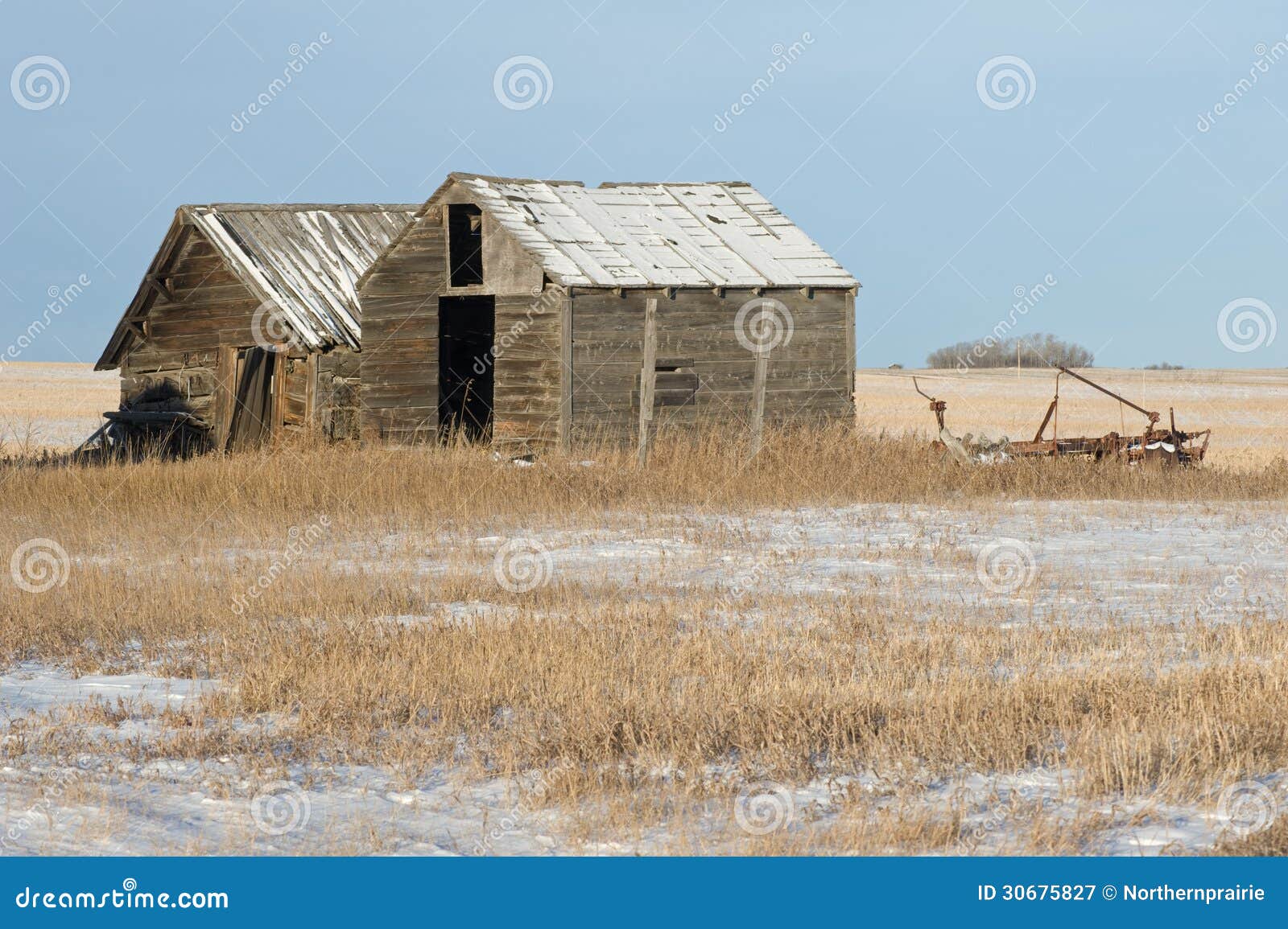 Old Abandoned Farms in Winter