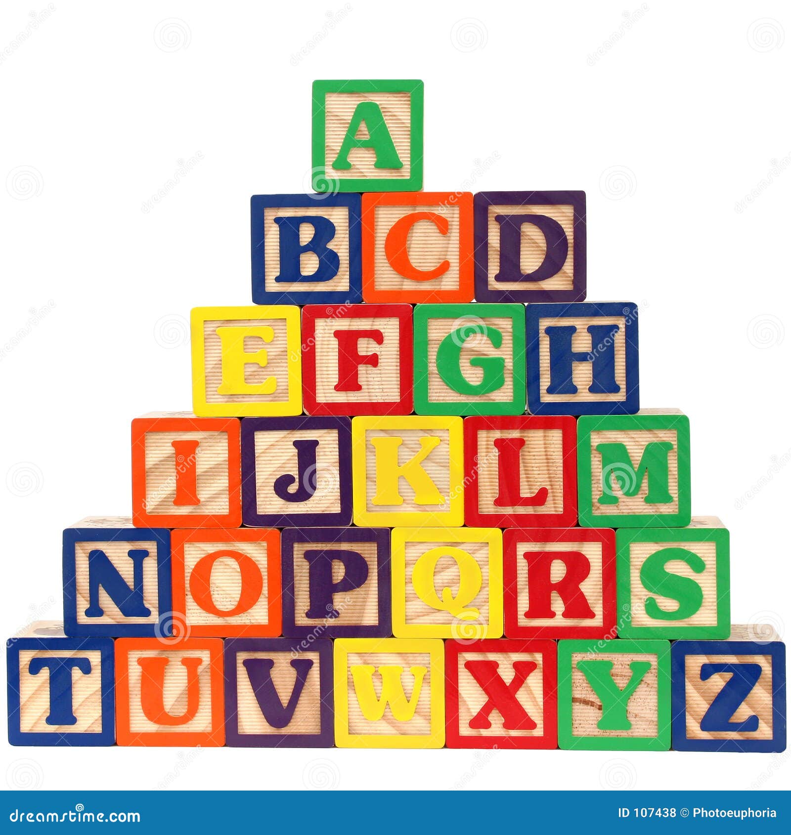 Close-up of ABC blocks A-Z on white background. Shot with a Canon 20D.