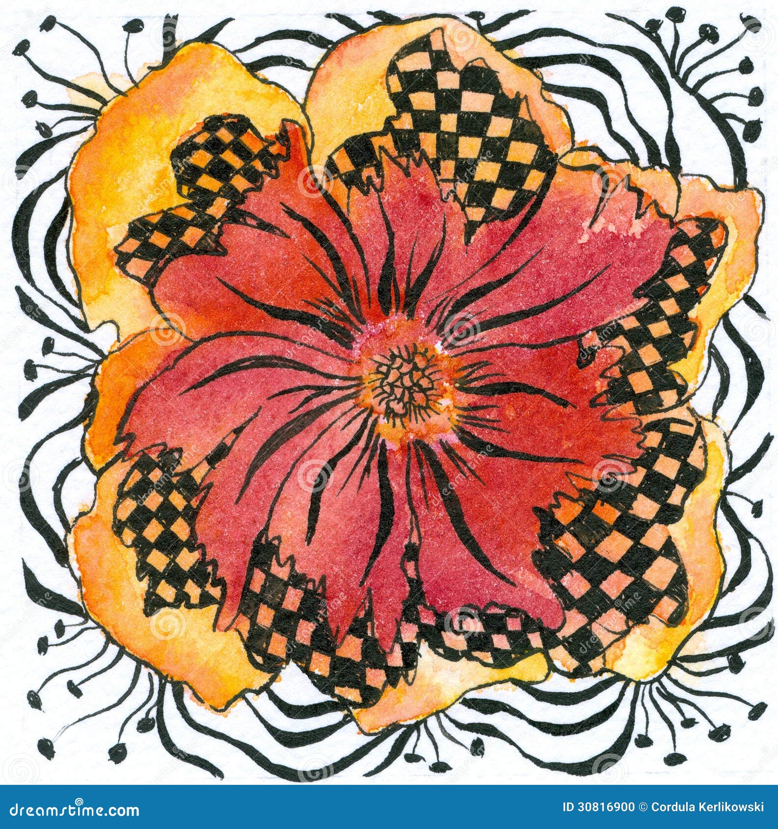Abstract Line Drawing Flowers : Abstract flower drawings imgkid the image kid