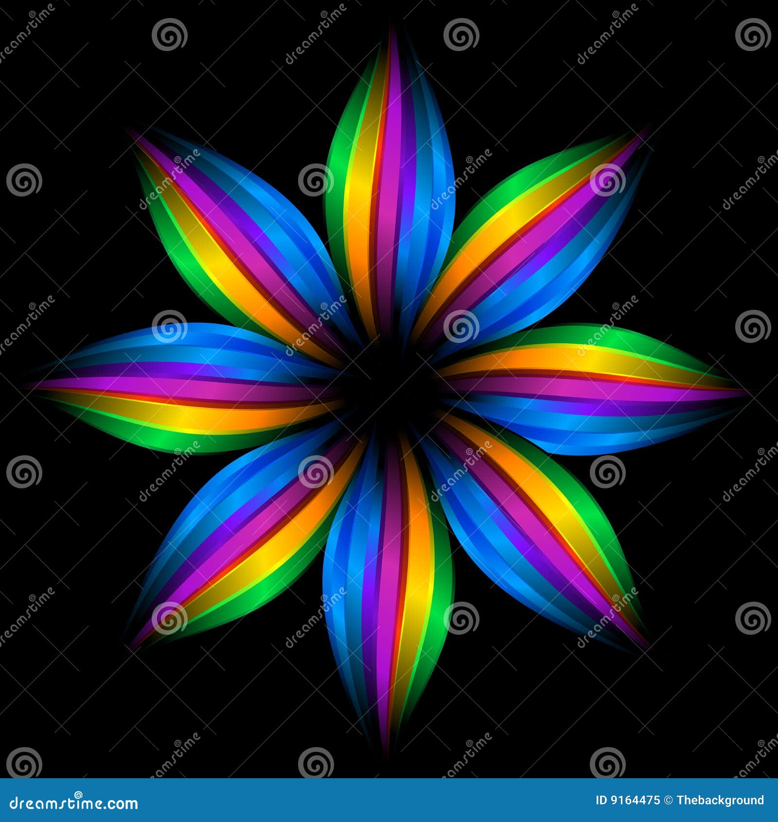 Abstract Rainbow Flower Royalty Free Stock Photo - Image: 9164475