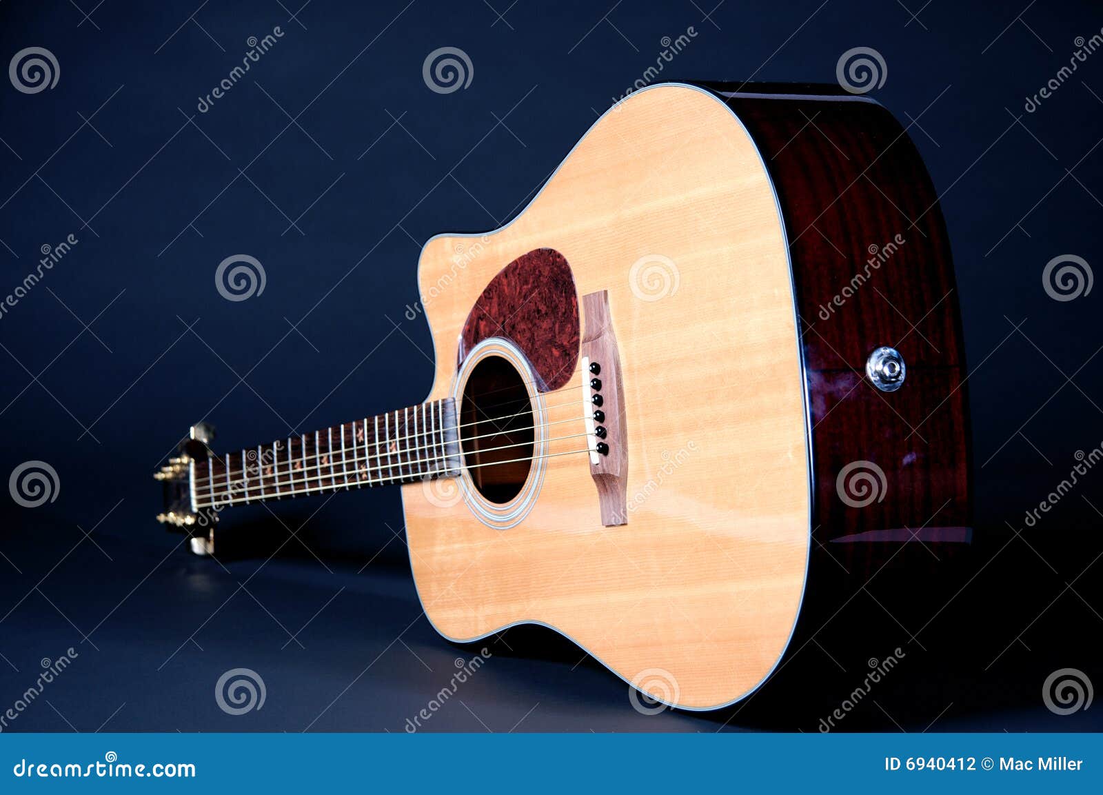 Acoustic Guitar Black Background