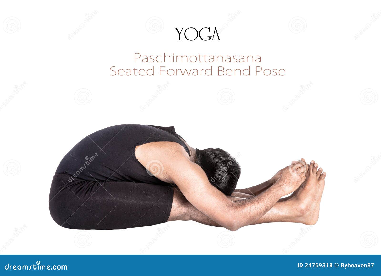 Actitud Del Paschimottanasana De La Yoga Fotos de archivo libres de