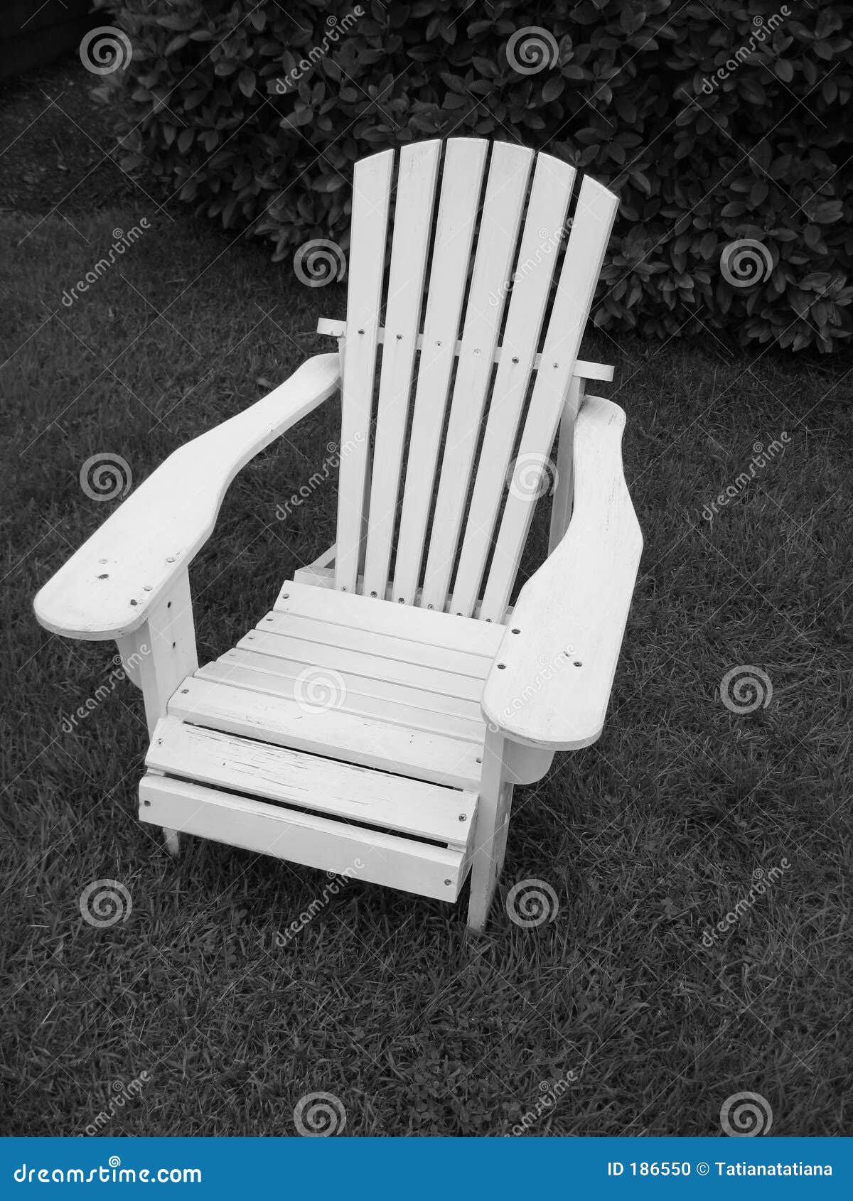 Adirondack Chair__Black And White Stock Photo - Image: 186550