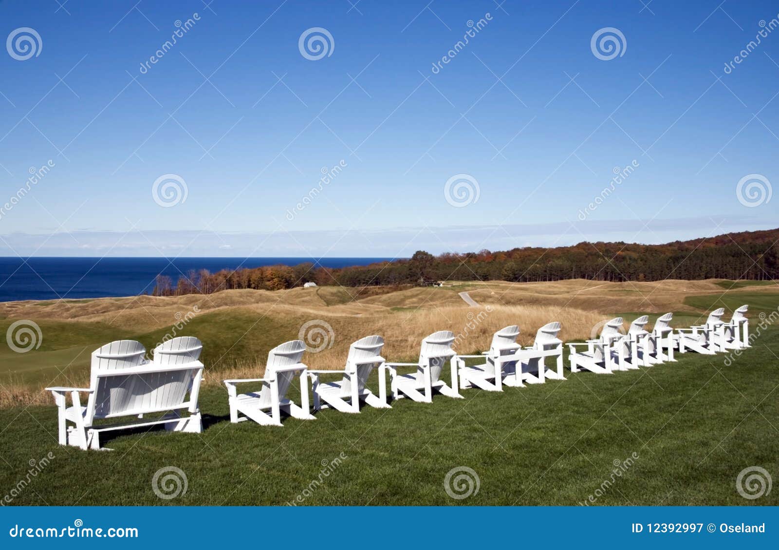 ... Free Stock Photography: Adirondack chairs on Michigan golf course