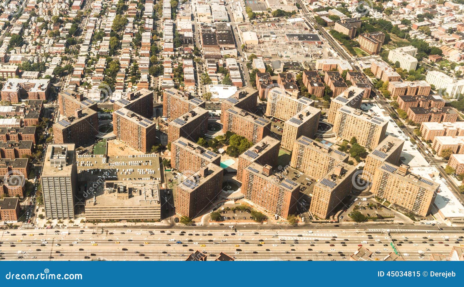 Aerial View Of Queens Borough, New York Stock Photo Image 45034815