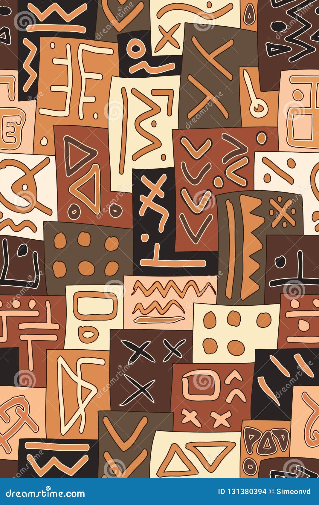 African Tribal Seamless Vector Pattern Abstract Hand Drawn Ethnic Background VerticalSexiezPix Web Porn
