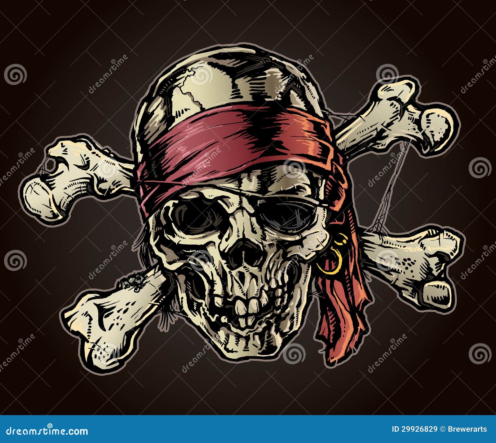 pirate skull with bandana royalty free stock images pirate skull with bandana royalty free stock images