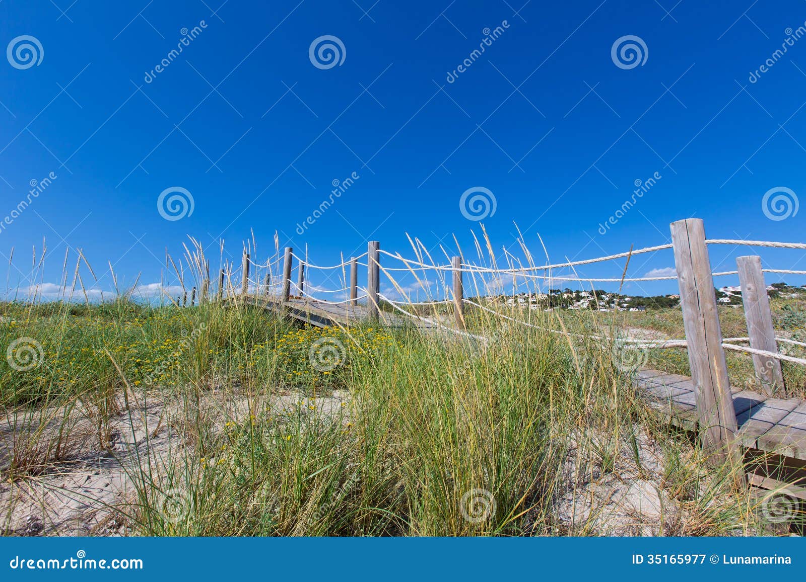 Alaior Cala Son Bou In Menorca Dunes At Balearic Royalty Free Stock 