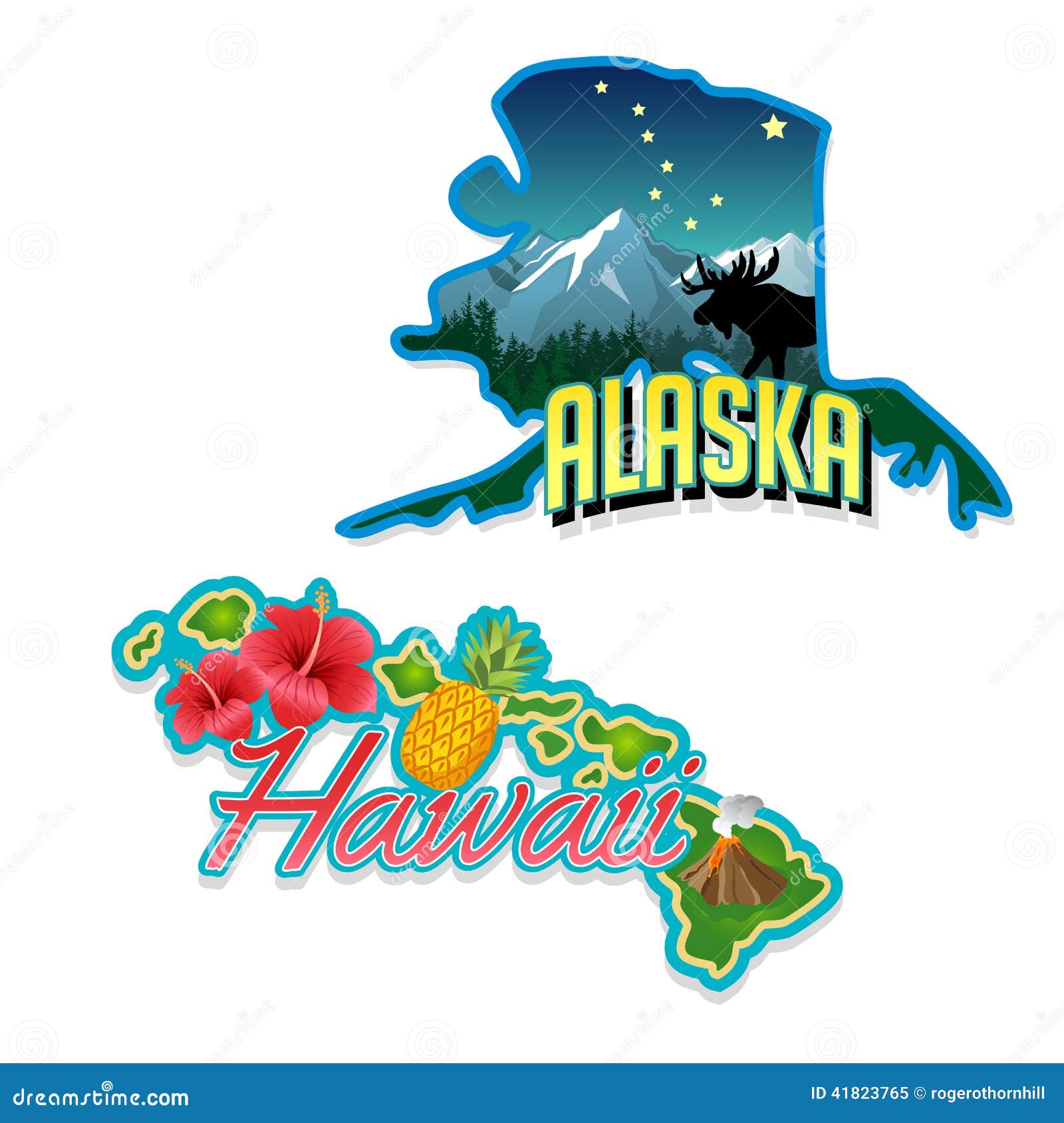 When did Alaska and Hawaii become states?