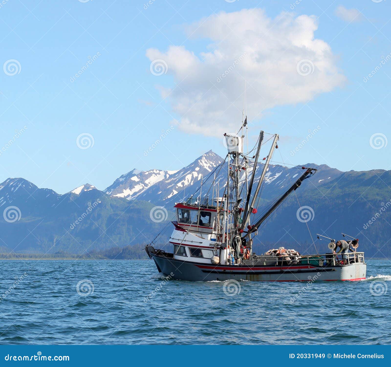 Alaskan Fishing Boat Heading Out To Sea Royalty Free Stock Images ...