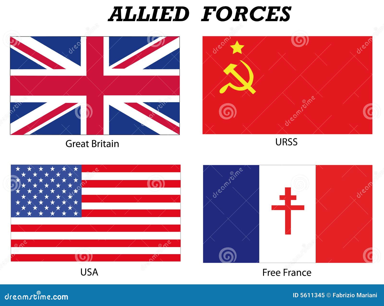 Allied Forces In World War 2 Royalty Free Stock Photo Image 5611345