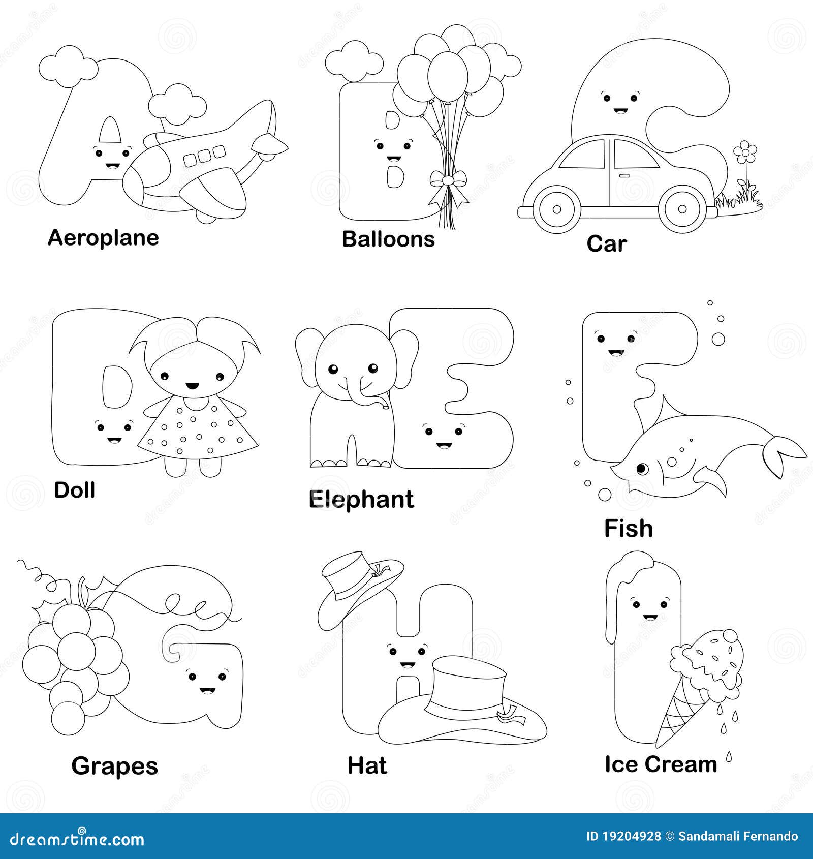 Alphabet Coloring Page Royalty Free Stock Photos - Image ...