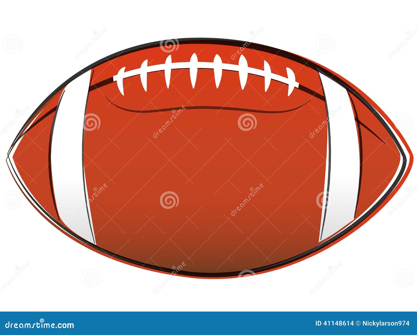 American Football Drawing Vector Illustration Ball White Background 41148614 
