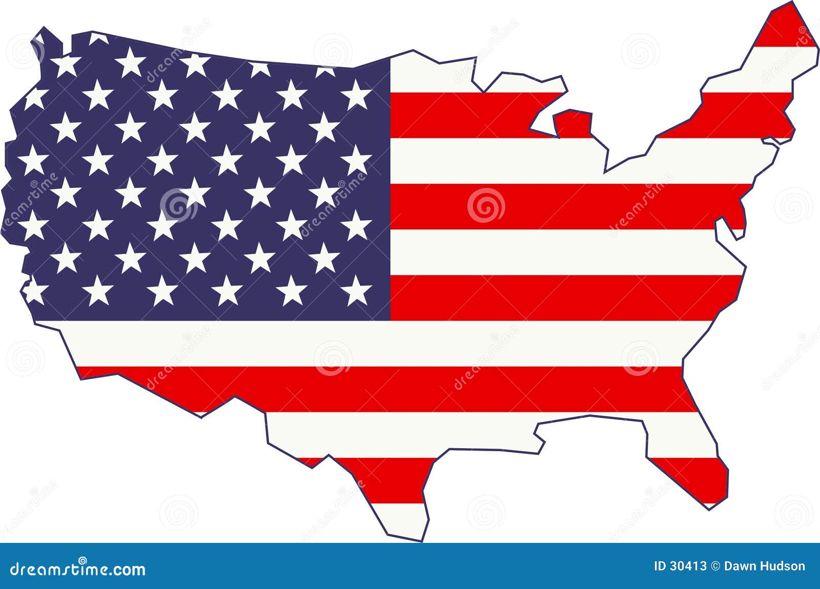 American Map And Flag Stock Photos - Image: 30413