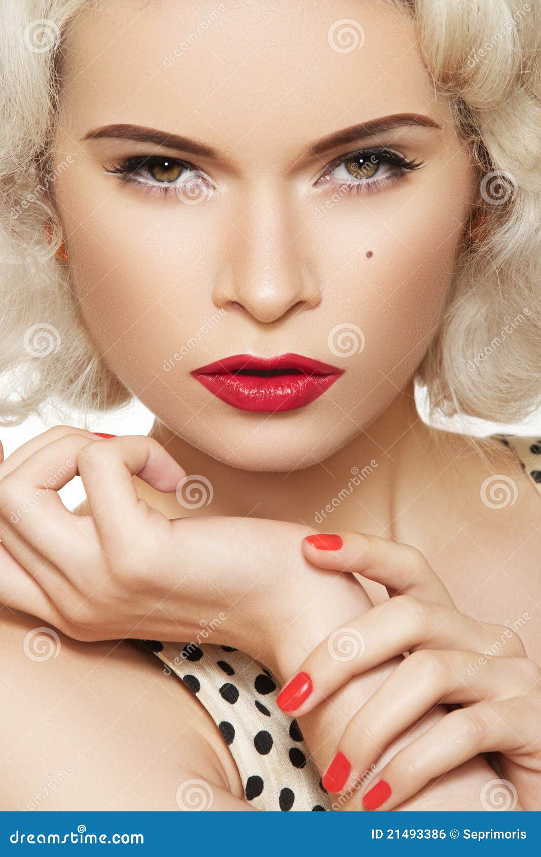 American Retro Fashion Sexy Pin Up Model Make Up Royalty Free Stock Image Image 21493386