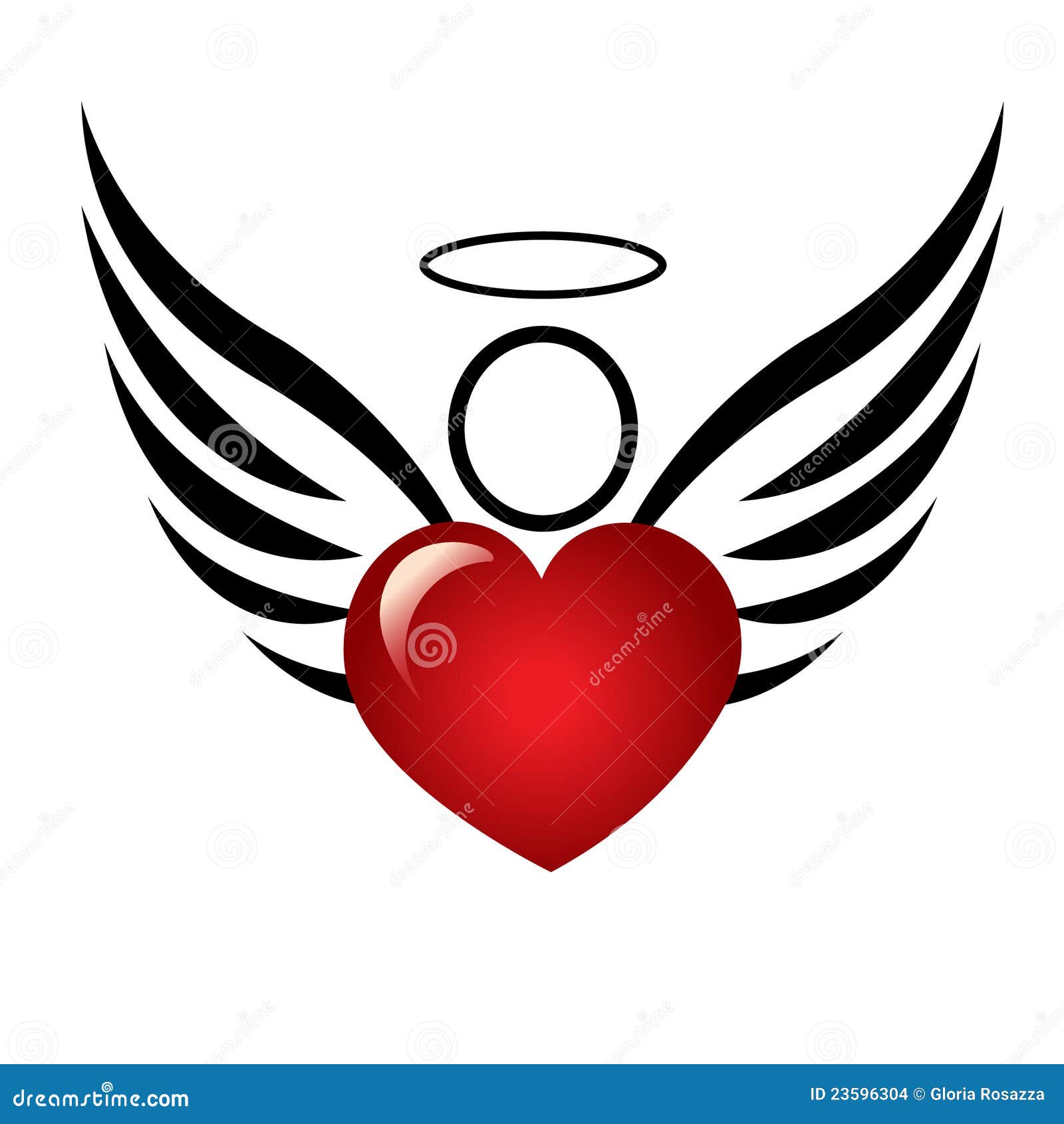 Angel With Heart Logo Stock Images - Image: 23596304