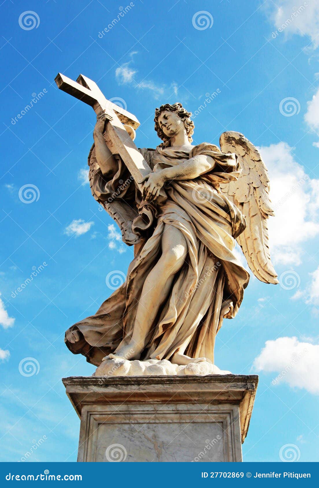 Angel Holding A Cross Royalty Free Stock Images - Image: 27702869