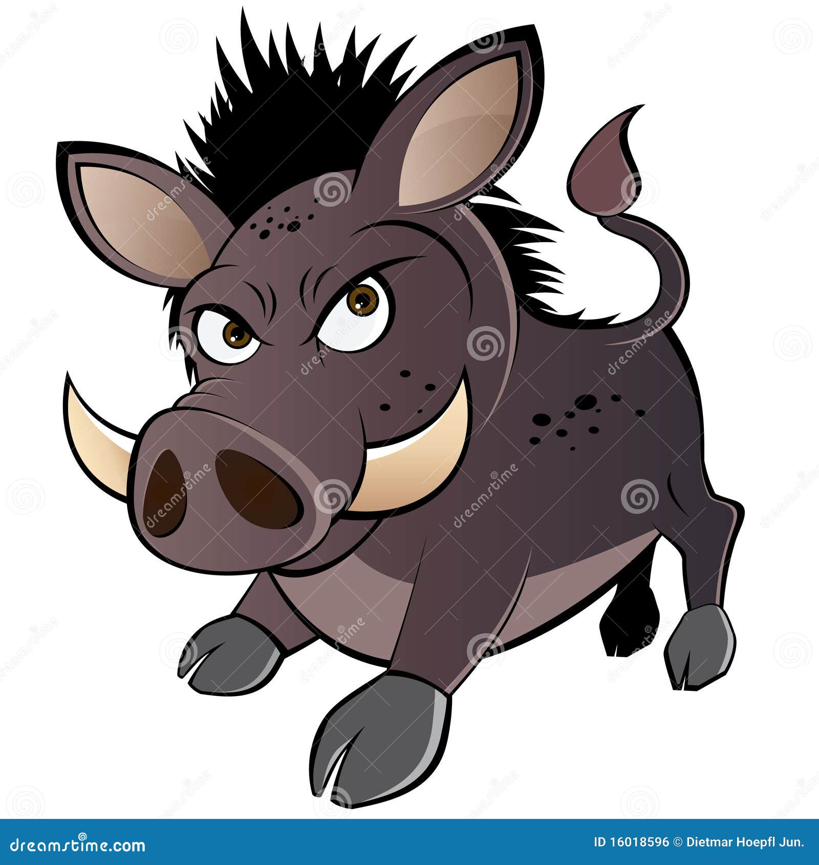 Angry Cartoon Warthog Royalty Free Stock Image - Image: 16018596