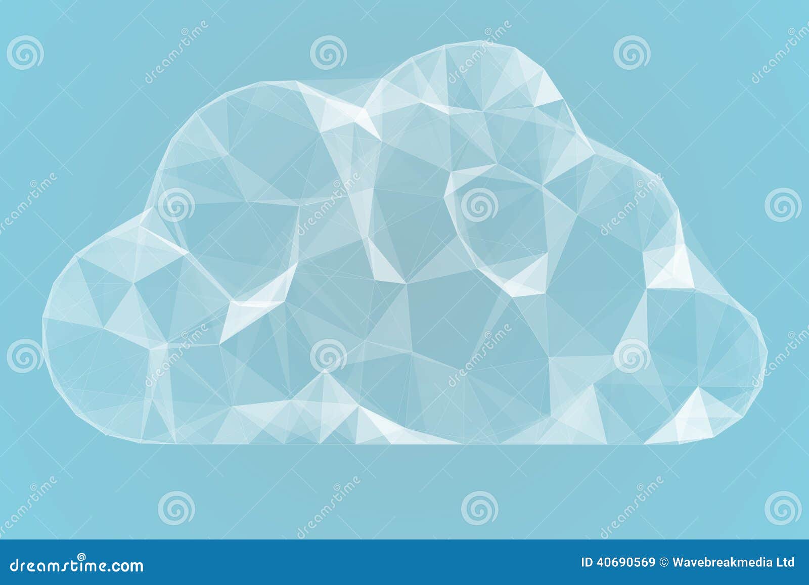 Angular Cloud Design In White Stock Illustration - Image ...