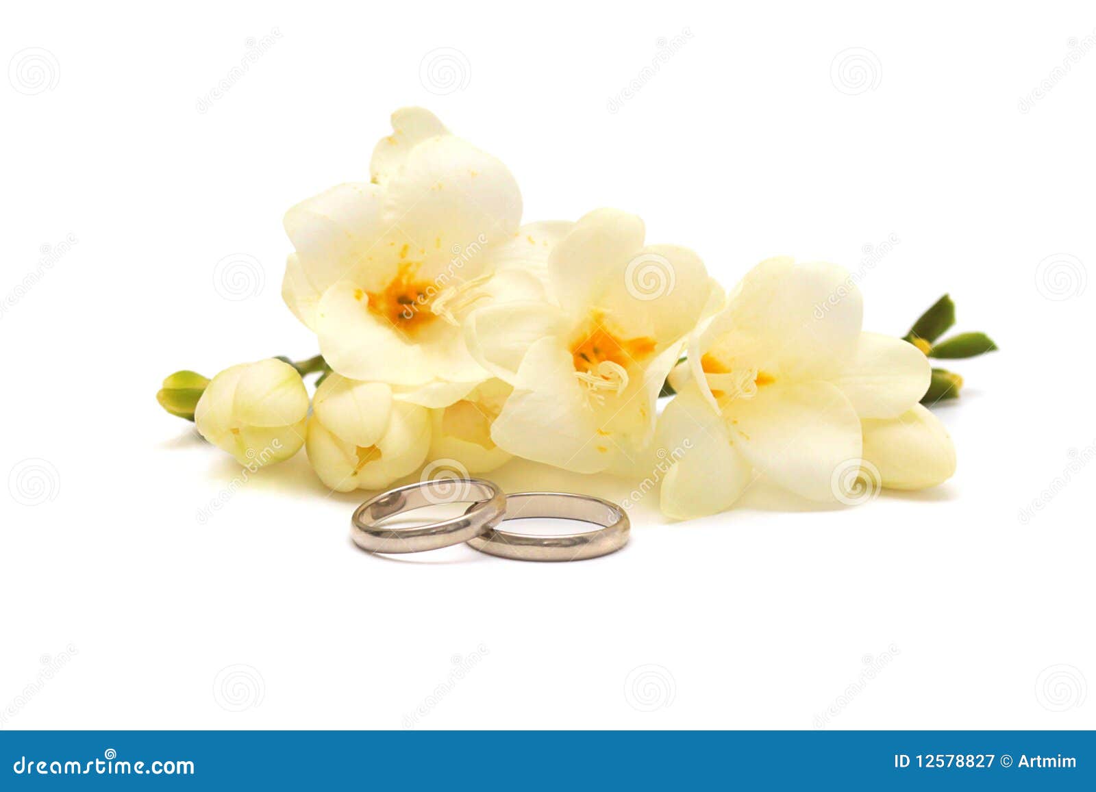 Anillo de bodas de la flor Anillo de bodas de la flor
