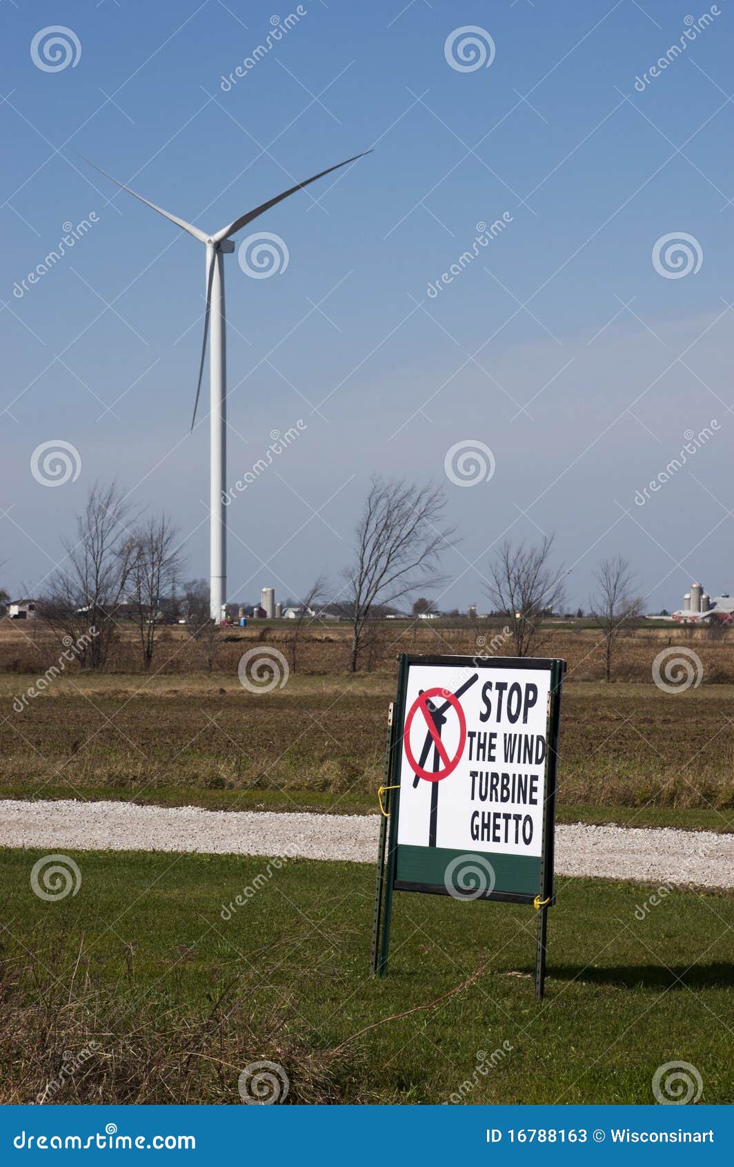 Anti Windmill Turbine Protest Green Wind Energy Stock Photos - Image 