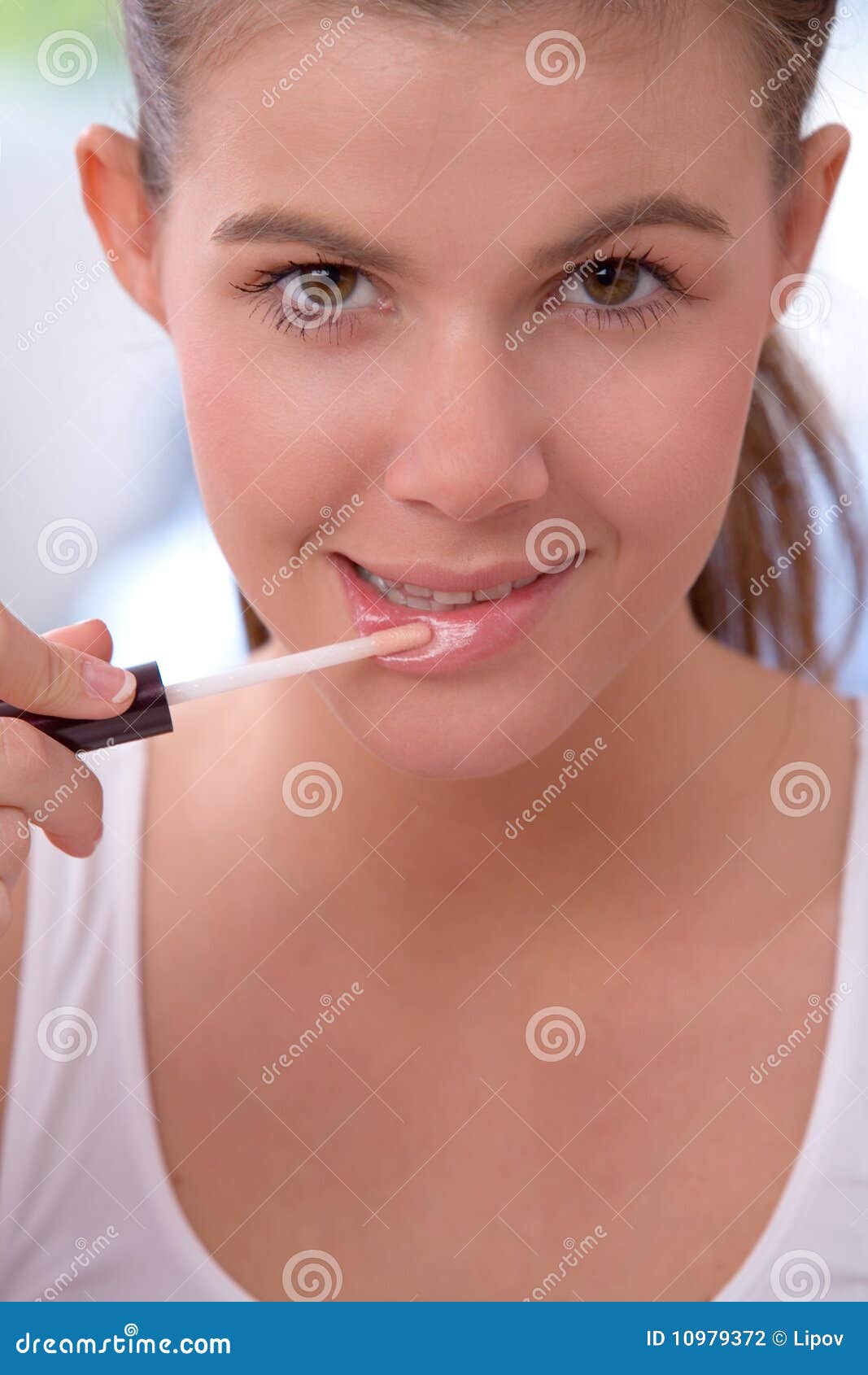 Applying Lip Gloss Stock Photography Image 10979372