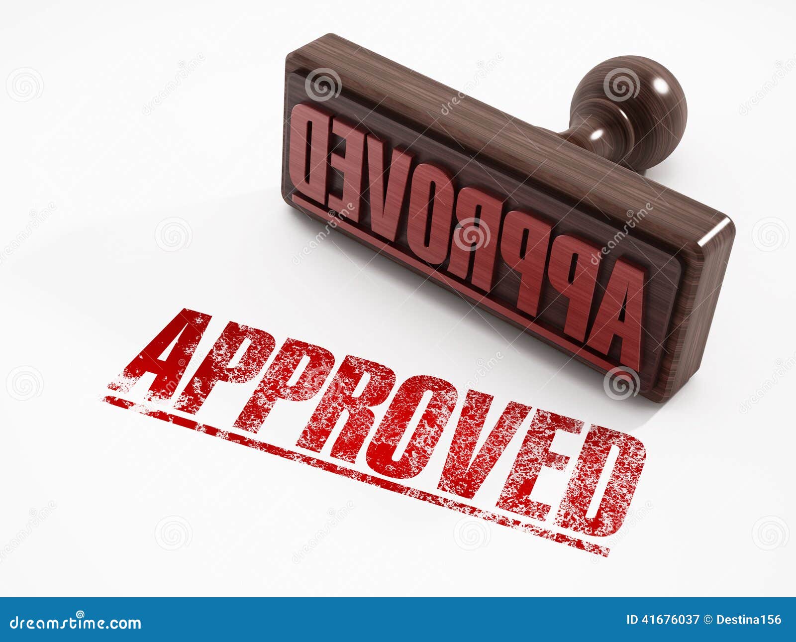 Approved Stamp Stock Photo - Image: 41676037