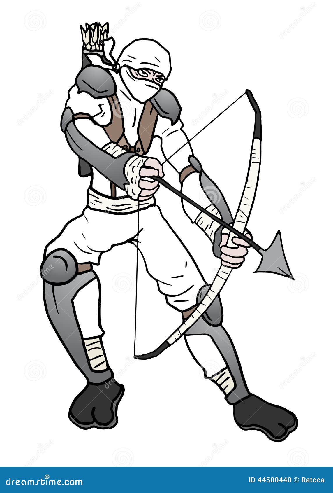Archer Mann Vektor Abbildung Illustration Von Konflikt