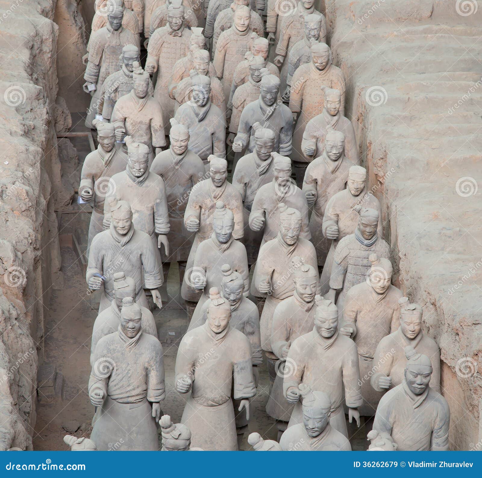 Armée De Terre Cuite De Dynastie De Qin, Xian (Si-ngan), Chine Images