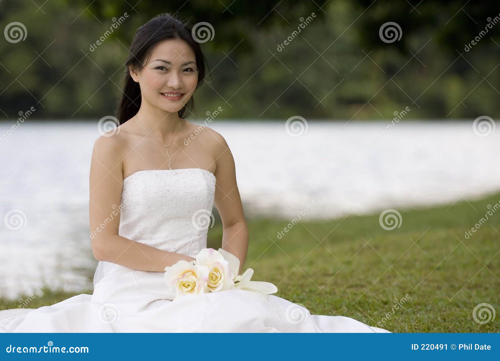 Asian Bride Sits On 11